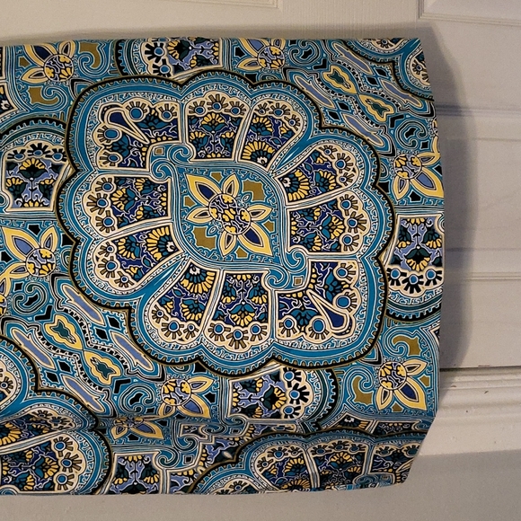 Blue & yellow mandala *east5th stretchy pencil Print Skirt - Picture 2 of 10